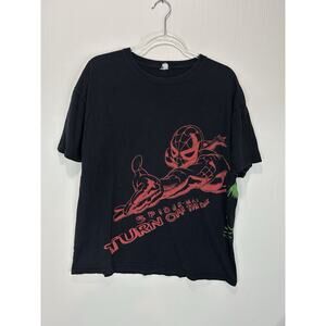Spider-Man Turn Off The Dark T Shirt Size XL Green Goblin Double Sided